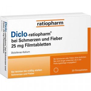 DICLO-RATIOPHARM bei Schmerzen u.Fieber 25 mg FTA